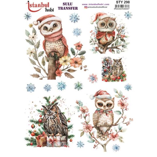 STY298 Yılbaşı Sulu Transfer Kağıdı (25x35)