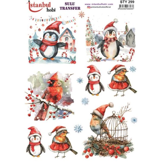 STY299 Yılbaşı Sulu Transfer Kağıdı (25x35)