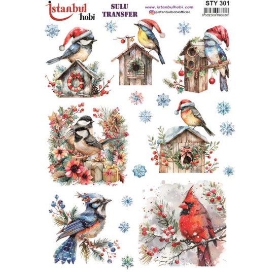 STY301 Yılbaşı Sulu Transfer Kağıdı (25x35)