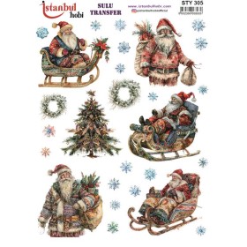 STY305 Yılbaşı Sulu Transfer Kağıdı (25x35)