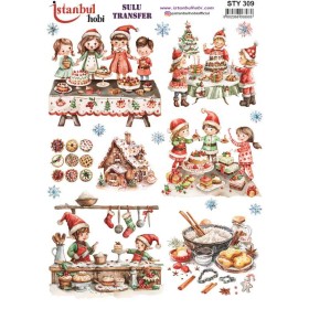 STY309 Yılbaşı Sulu Transfer Kağıdı (25x35)