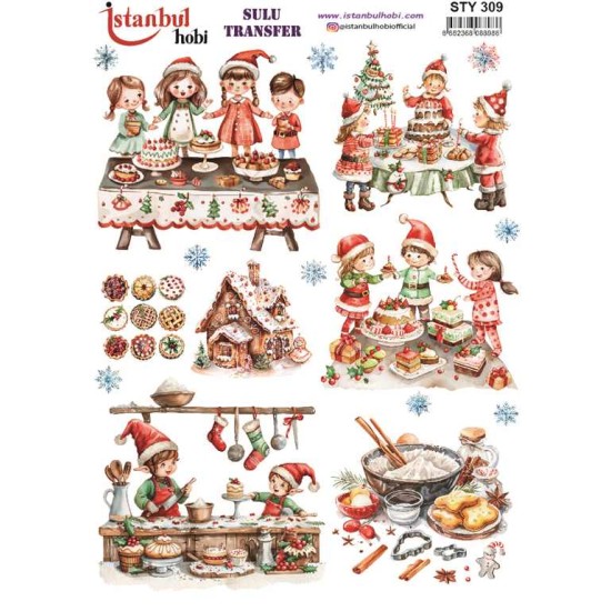 STY309 Yılbaşı Sulu Transfer Kağıdı (25x35)