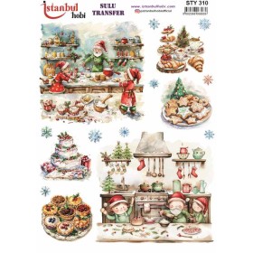 STY310 Yılbaşı Sulu Transfer Kağıdı (25x35)