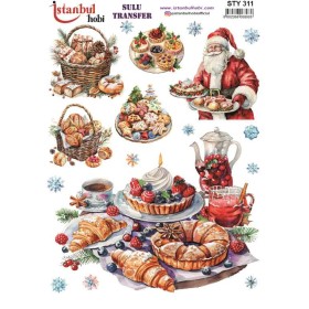 STY311 Yılbaşı Sulu Transfer Kağıdı (25x35)