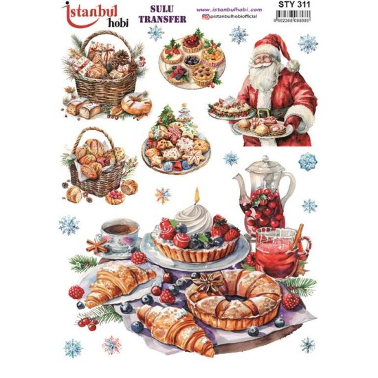 STY311 Yılbaşı Sulu Transfer Kağıdı (25x35)