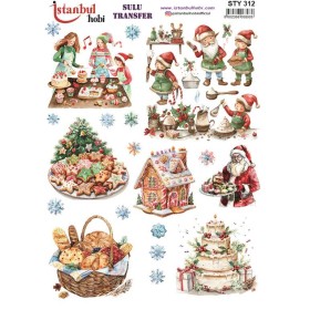 STY312 Yılbaşı Sulu Transfer Kağıdı (25x35)