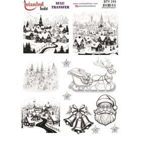 STY315 Yılbaşı Sulu Transfer Kağıdı (25x35)
