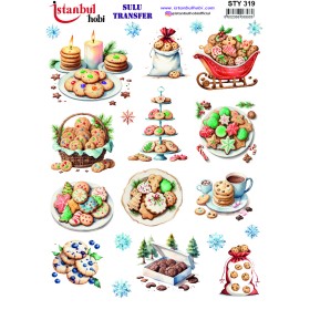 STY319 Yılbaşı Sulu Transfer Kağıdı (25x35)