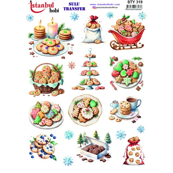 STY319 Yılbaşı Sulu Transfer Kağıdı (25x35)