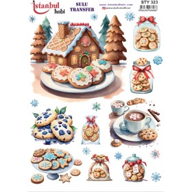 STY323 Yılbaşı Sulu Transfer Kağıdı (25x35)