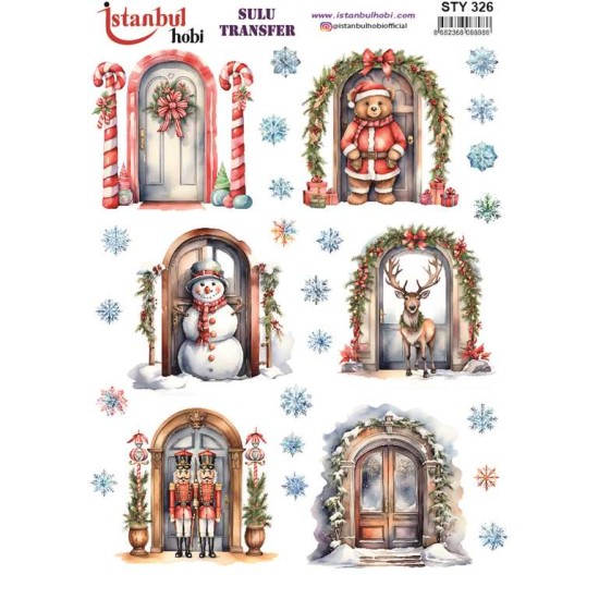 STY326 Yılbaşı Sulu Transfer Kağıdı (25x35)
