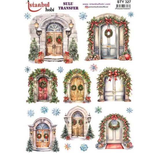 STY327 Yılbaşı Sulu Transfer Kağıdı (25x35)