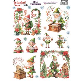 STY329 Yılbaşı Sulu Transfer Kağıdı (25x35)