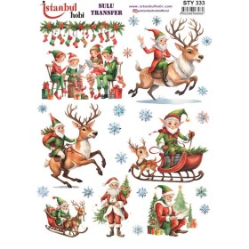 STY333 Yılbaşı Sulu Transfer Kağıdı (25x35)