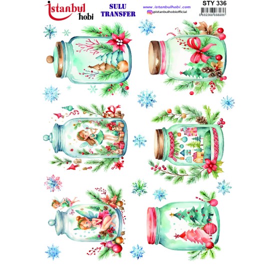 STY336 Yılbaşı Sulu Transfer Kağıdı (25x35)