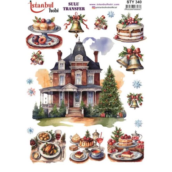 STY340 Yılbaşı Sulu Transfer Kağıdı (25x35)