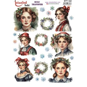 STY342 Yılbaşı Sulu Transfer Kağıdı (25x35)