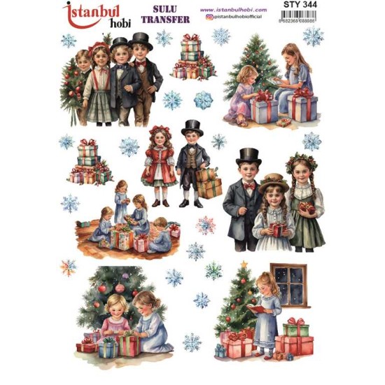 STY344 Yılbaşı Sulu Transfer Kağıdı (25x35)