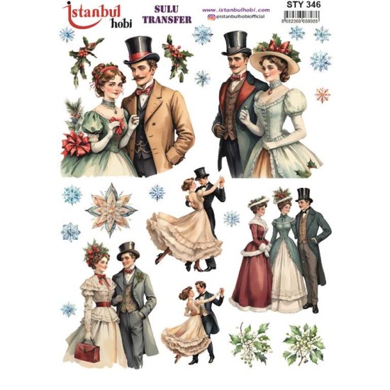 STY346 Yılbaşı Sulu Transfer Kağıdı (25x35)