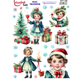 STY348 Yılbaşı Sulu Transfer Kağıdı (25x35)