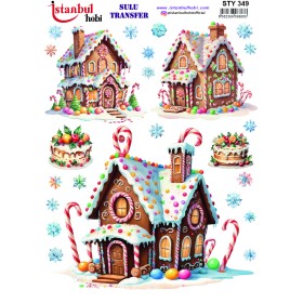 STY349 Yılbaşı Sulu Transfer Kağıdı (25x35)