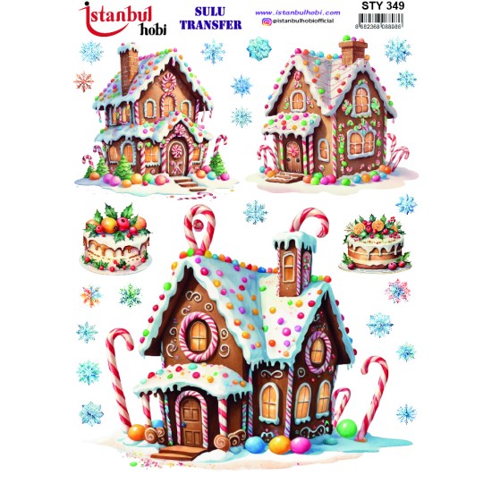 STY349 Yılbaşı Sulu Transfer Kağıdı (25x35)