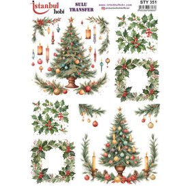 STY351 Yılbaşı Sulu Transfer Kağıdı (25x35)