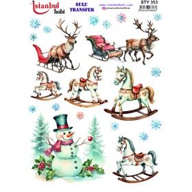 STY353 Yılbaşı Sulu Transfer Kağıdı (25x35)