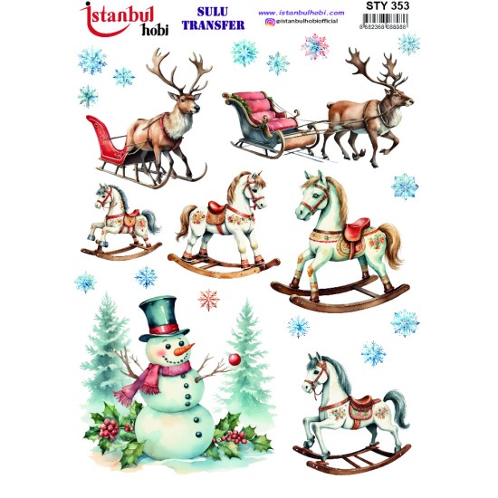 STY353 Yılbaşı Sulu Transfer Kağıdı (25x35)