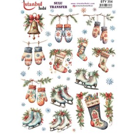 STY354 Yılbaşı Sulu Transfer Kağıdı (25x35)