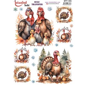 STY355 Yılbaşı Sulu Transfer Kağıdı (25x35)