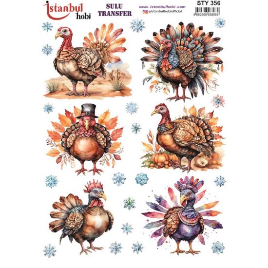 STY356 Yılbaşı Sulu Transfer Kağıdı (25x35)