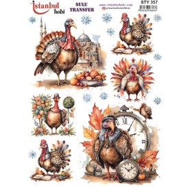 STY357 Yılbaşı Sulu Transfer Kağıdı (25x35)