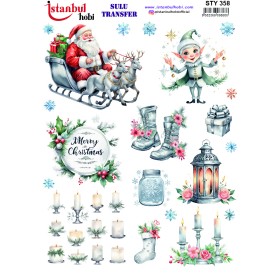 STY358 Yılbaşı Sulu Transfer Kağıdı (25x35)