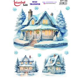 STY359 Yılbaşı Sulu Transfer Kağıdı (25x35)