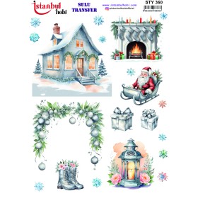 STY360 Yılbaşı Sulu Transfer Kağıdı (25x35)