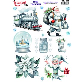 STY361 Yılbaşı Sulu Transfer Kağıdı (25x35)