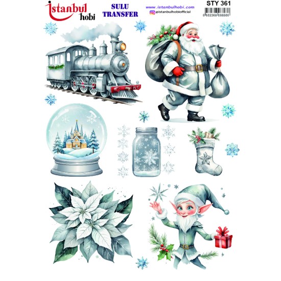 STY361 Yılbaşı Sulu Transfer Kağıdı (25x35)