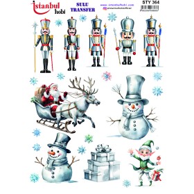 STY364 Yılbaşı Sulu Transfer Kağıdı (25x35)