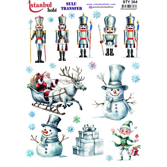 STY364 Yılbaşı Sulu Transfer Kağıdı (25x35)