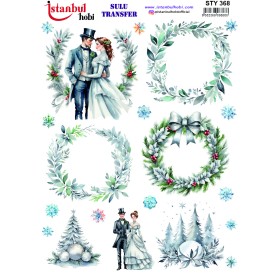 STY368 Yılbaşı Sulu Transfer Kağıdı (25x35)