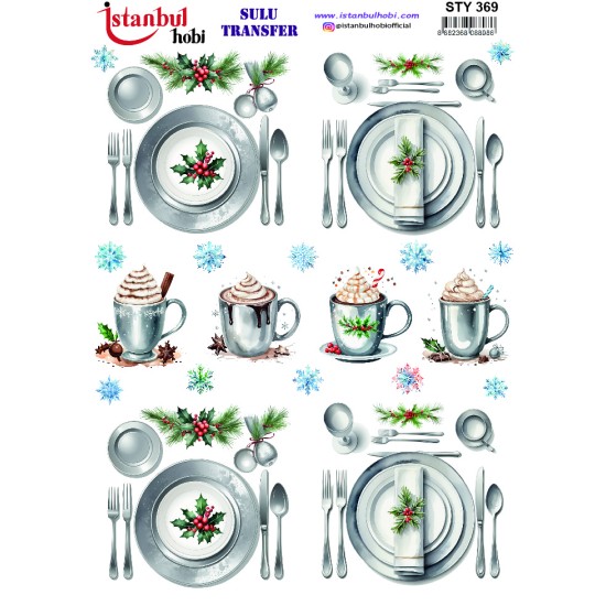 STY369 Yılbaşı Sulu Transfer Kağıdı (25x35)