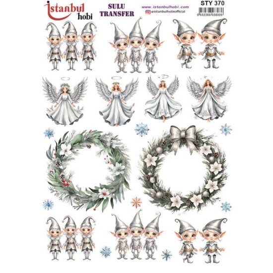 STY370 Yılbaşı Sulu Transfer Kağıdı (25x35)