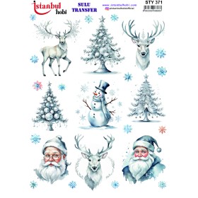 STY371 Yılbaşı Sulu Transfer Kağıdı (25x35)