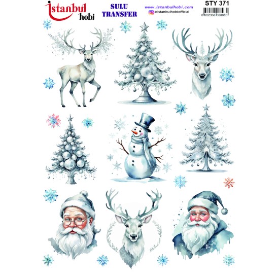 STY371 Yılbaşı Sulu Transfer Kağıdı (25x35)