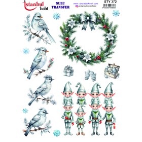 STY372 Yılbaşı Sulu Transfer Kağıdı (25x35)