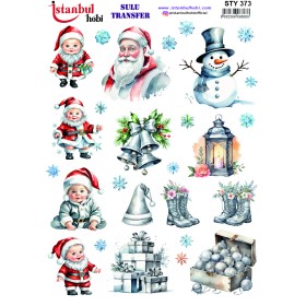 STY373 Yılbaşı Sulu Transfer Kağıdı (25x35)