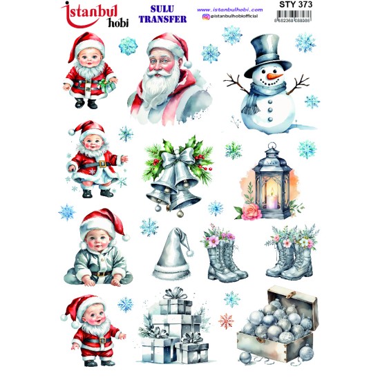 STY373 Yılbaşı Sulu Transfer Kağıdı (25x35)