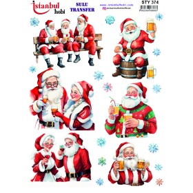 STY374 Yılbaşı Sulu Transfer Kağıdı (25x35)
