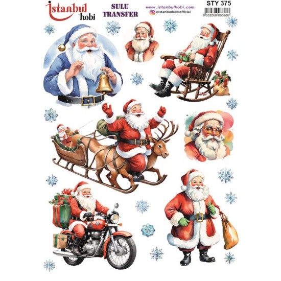 STY375 Yılbaşı Sulu Transfer Kağıdı (25x35)